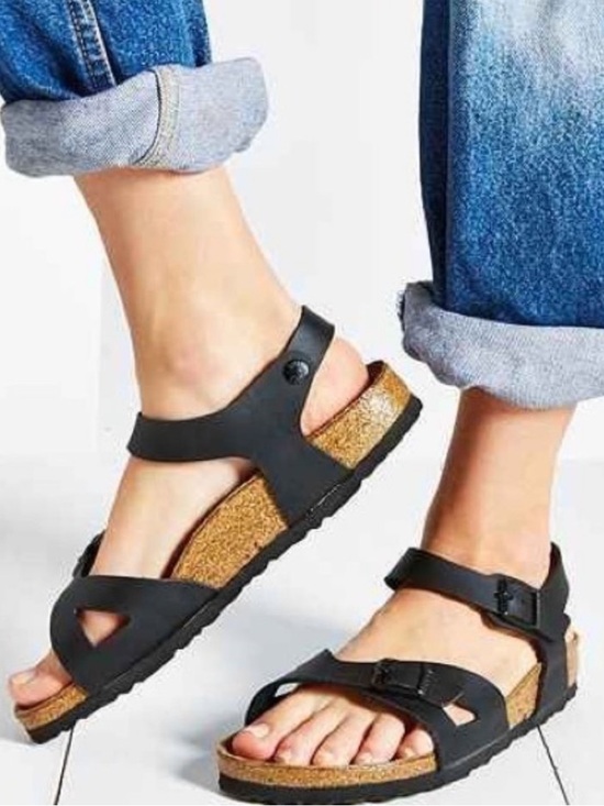 Birkenstock Shoes - Black Rio Birkenstocks Sz 38 Size 7